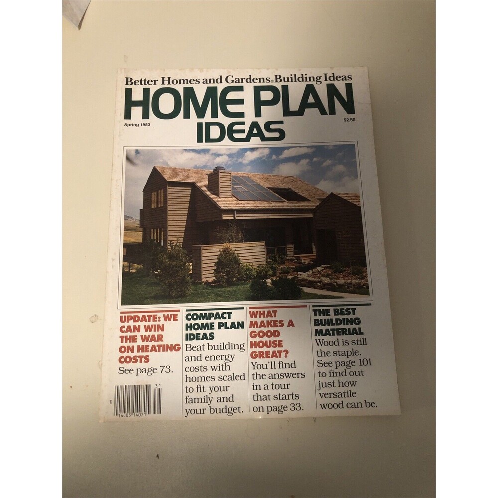 Vintage Home Plan Ideas Magazine Spring 1983 Better‎ Homes and Gardens Building